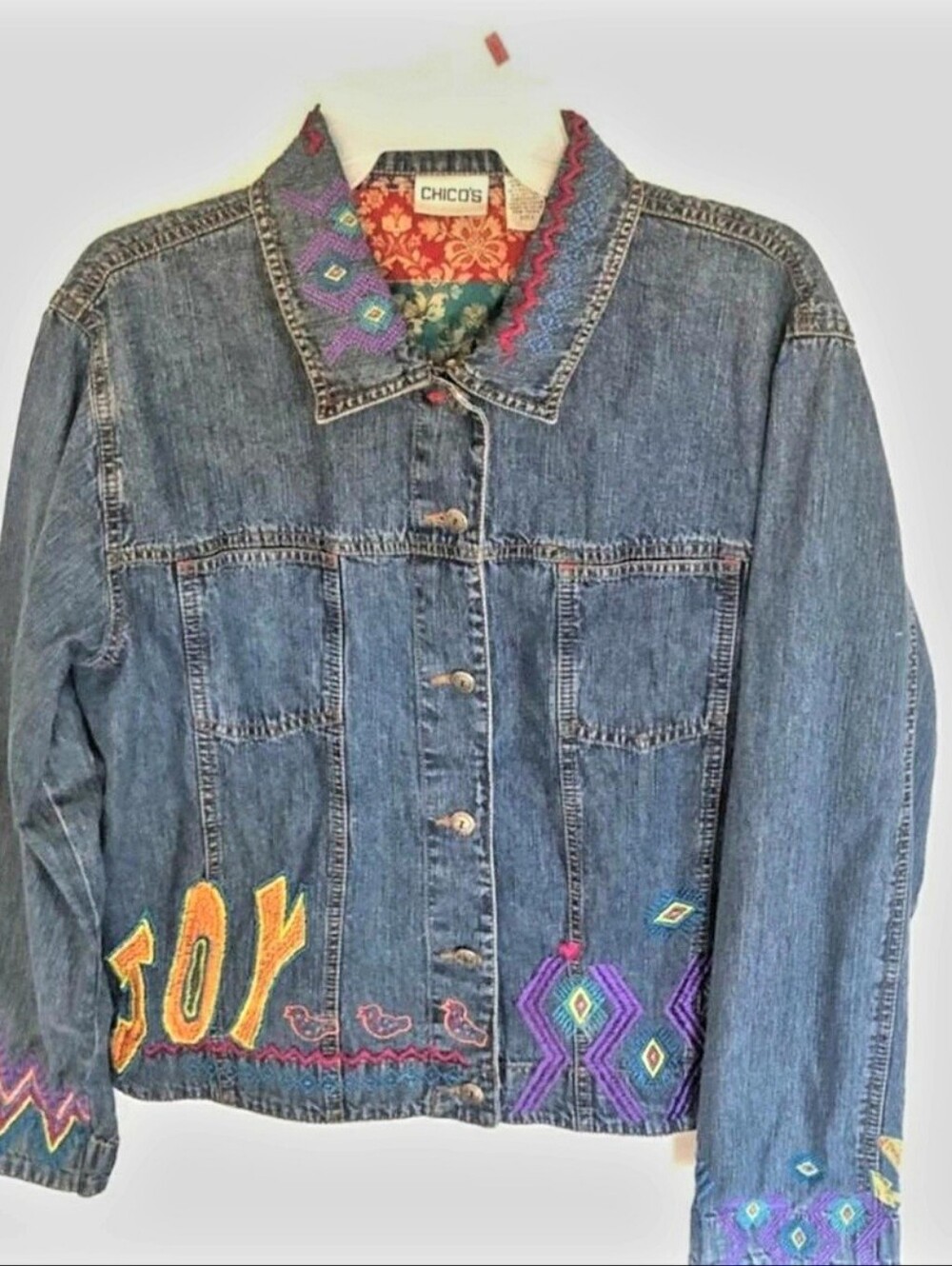 Authentic Vintage Chico's Jean Jacket Women's Medium